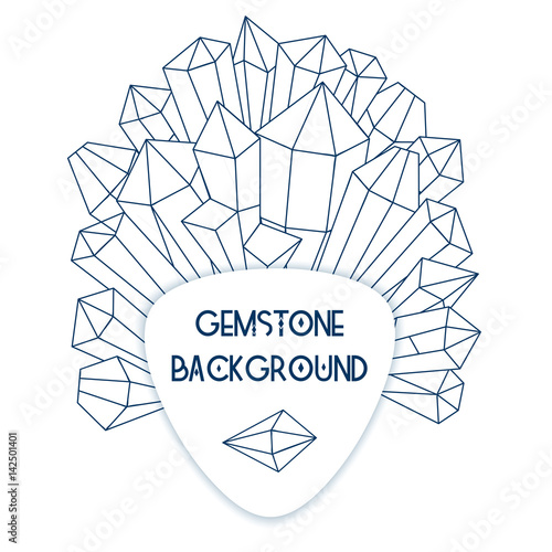 Soft triangle label with crystal splash beside it