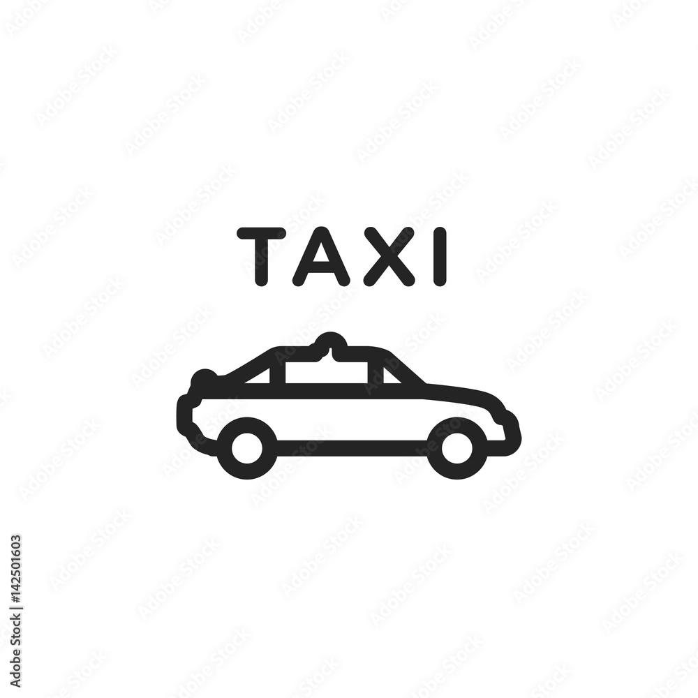 Obraz premium Taxi car vector icon, driver symbol. Modern, simple flat vector illustration for web site or mobile app