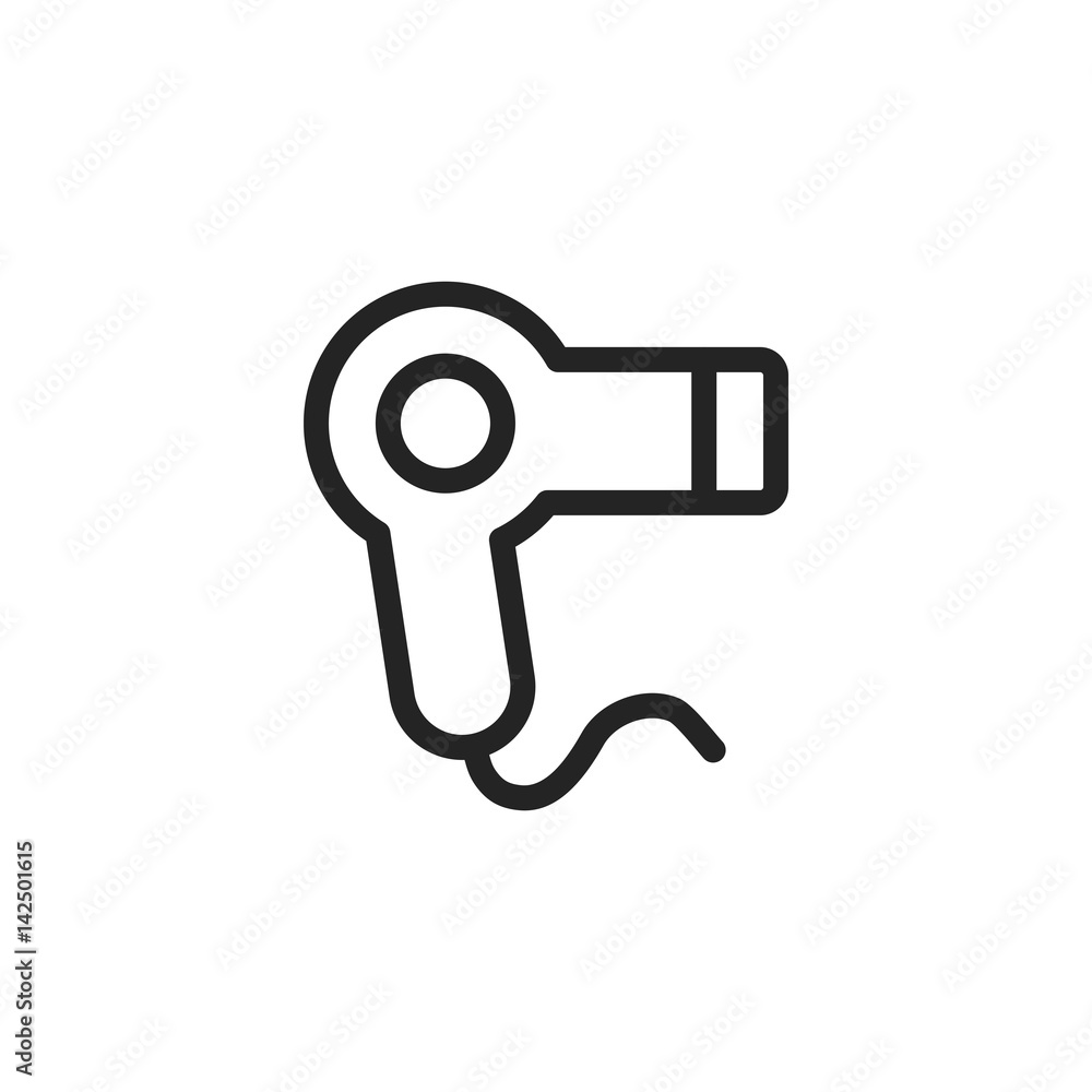 Hairdryer vector icon, fan symbol. Modern, simple flat vector illustration for web site or mobile app Hairdryer vector icon, fan symbol. Modern, simple flat vector illustration for web site or mobile app