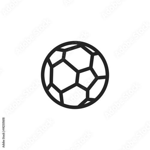 Soccer ball vector icon  football symbol. Modern  simple flat vector illustration for web site or mobile app