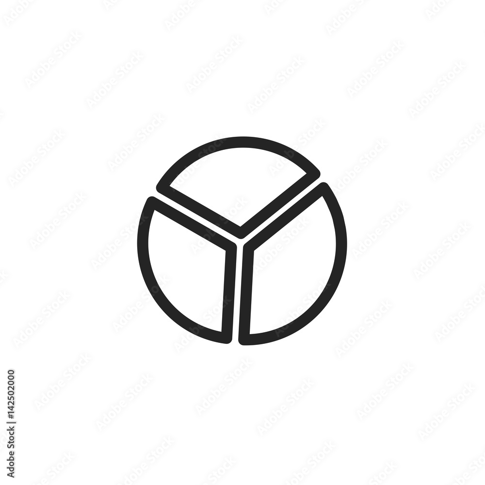 Chart vector icon, pie symbol. Modern, simple flat vector illustration for web site or mobile app Chart vector icon, pie symbol. Modern, simple flat vector illustration for web site or mobile app