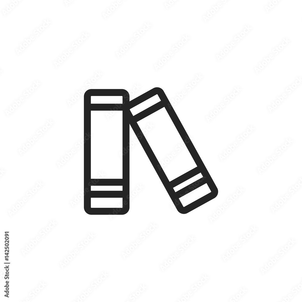 Books vector icon, library symbol. Modern, simple flat vector illustration for web site or mobile app Books vector icon, library symbol. Modern, simple flat vector illustration for web site or mobile app