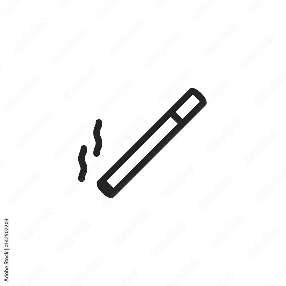 Fototapeta premium Smoking cigarette vector icon, smoke symbol. Modern, simple flat vector illustration for web site or mobile app