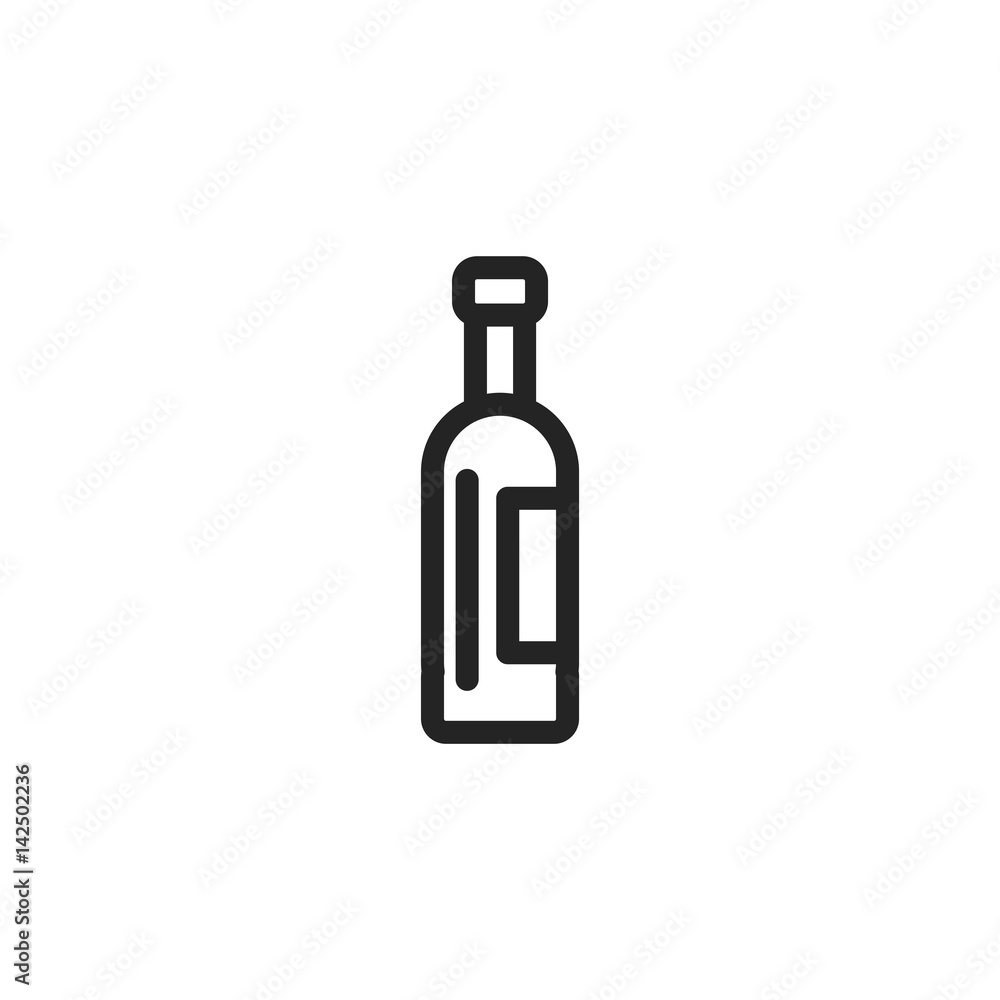 Bottle vector icon, wine symbol. Modern, simple flat vector illustration for web site or mobile app Bottle vector icon, wine symbol. Modern, simple flat vector illustration for web site or mobile app
