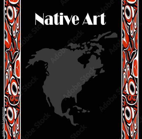 abstract red and black background native