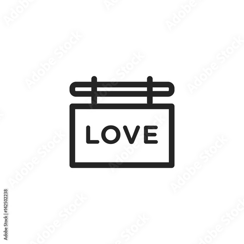 Love vector icon, couple symbol. Modern, simple flat vector illustration for web site or mobile app