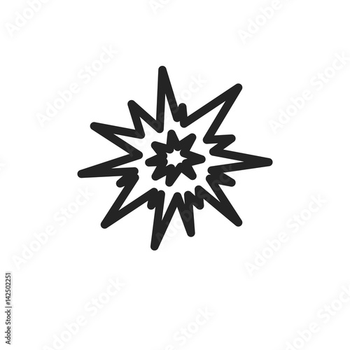 Explosion vector icon, bang symbol. Modern, simple flat vector illustration for web site or mobile app