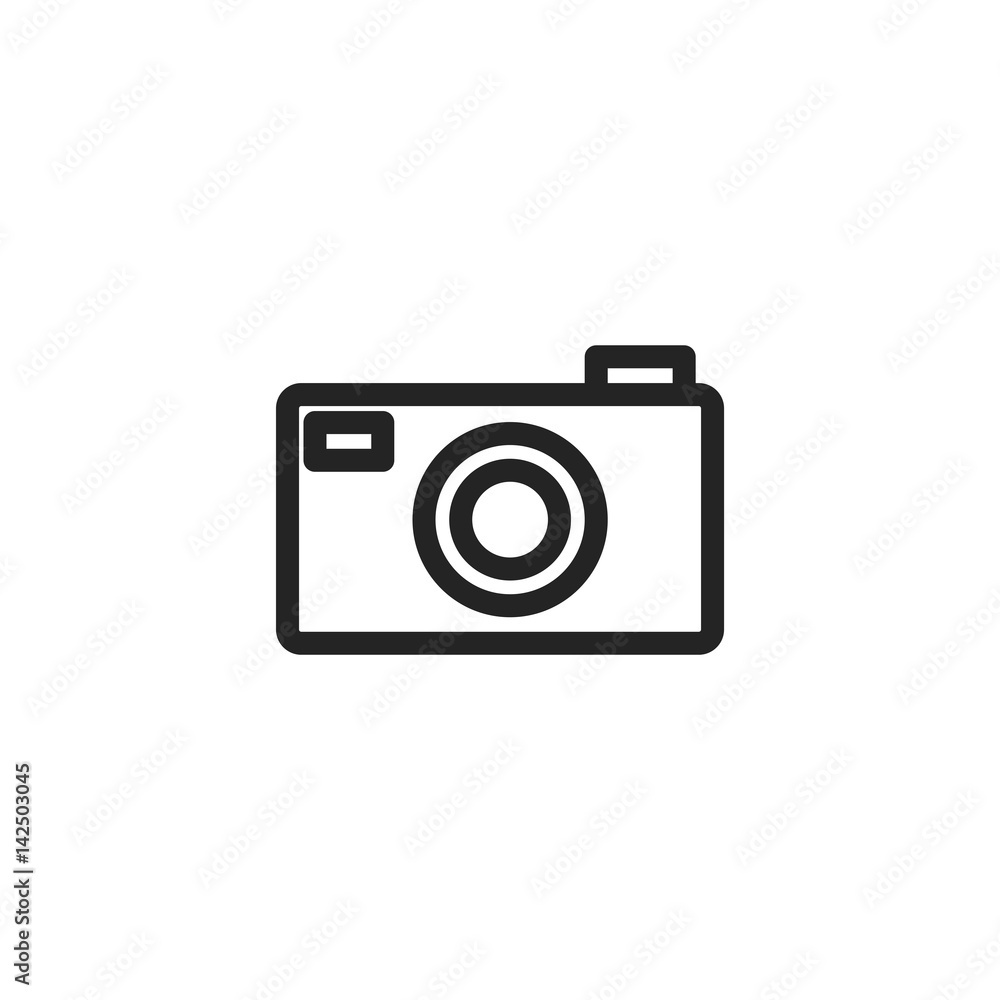 Camera vector icon, mirrorless camera symbol. Modern, simple flat vector illustration for web site or mobile app