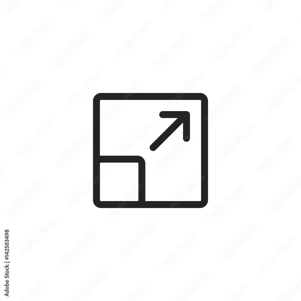 Enlarge vector icon, bigger symbol. Modern, simple flat vector illustration for web site or mobile app Enlarge vector icon, bigger symbol. Modern, simple flat vector illustration for web site or mobile app