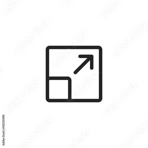 Enlarge vector icon, bigger symbol. Modern, simple flat vector illustration for web site or mobile app