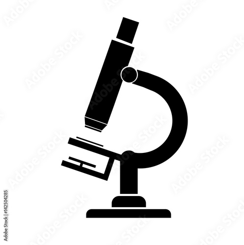 Silhouette of a microscope