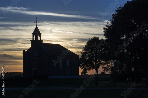 Silhouette of church