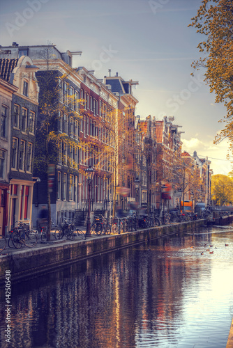 Photography Traditional old buildings in Amsterdam