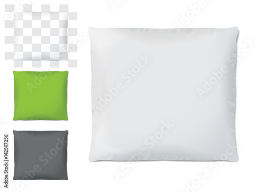 Pillow for your design and logo. Easy to change colors. Mock Up. Vector EPS 10