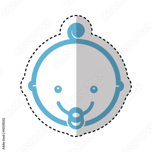 cute baby head icon vector illustration design © Gstudio