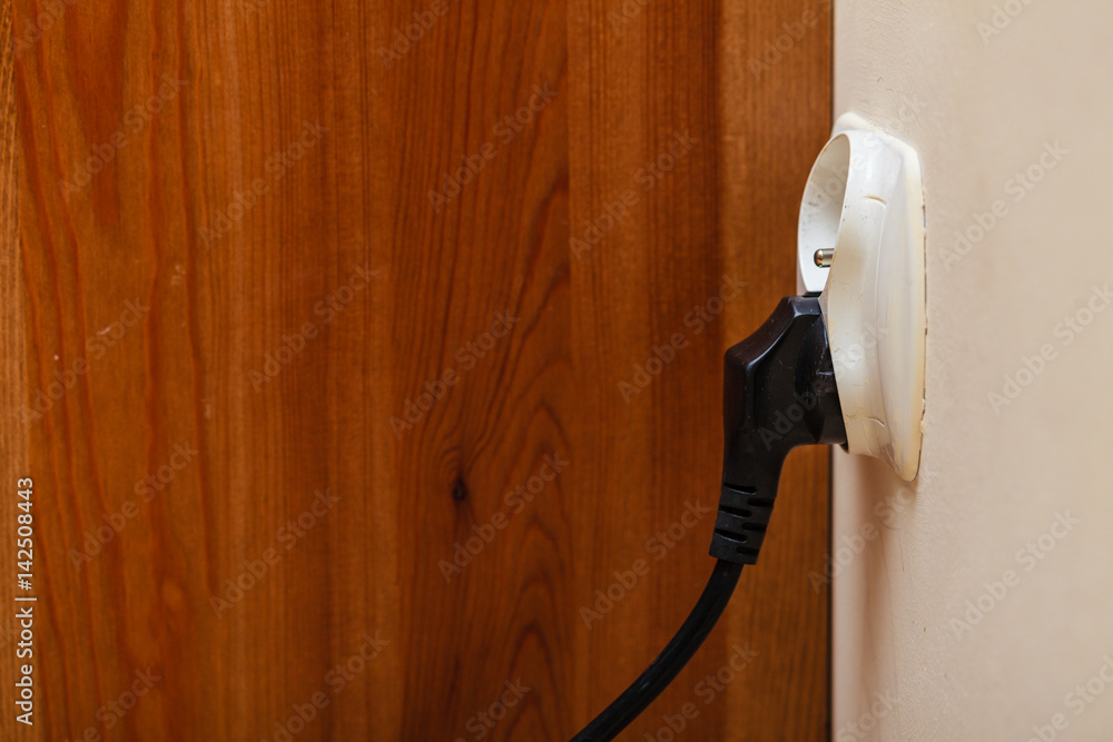 Power socket outlet with electric plug Power socket outlet with electric plug
