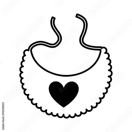 baby bib cute icon vector illustration design