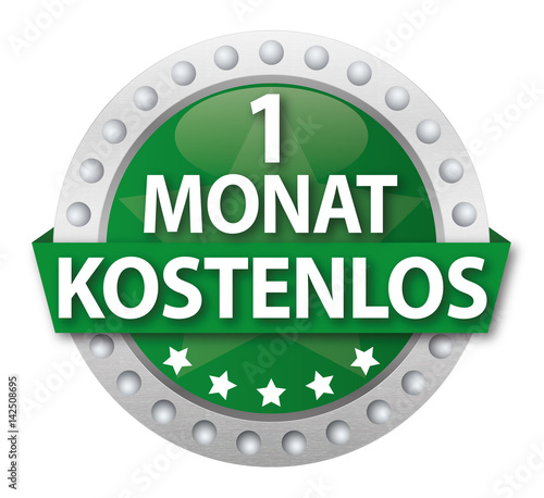 Button 1 Monat kostenlos, grün