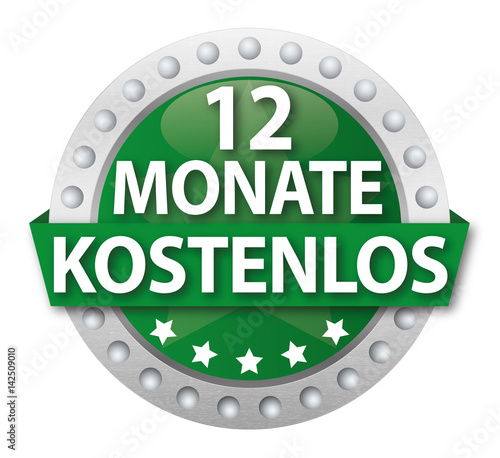 Button 12 Monate kostenlos, grün