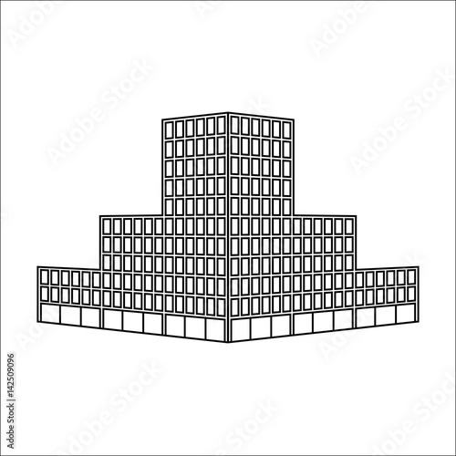 building icon on white background
