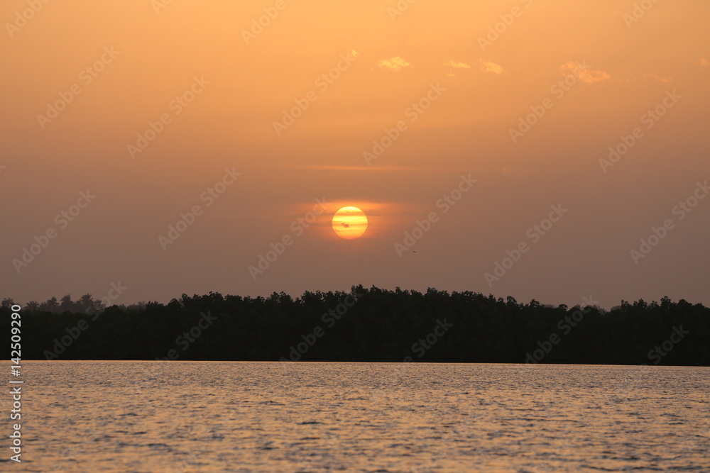 coucher de soleil sunset gambia gambie
