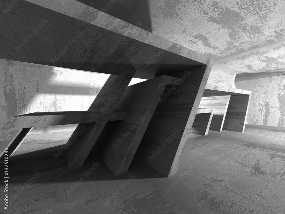 Abstract geometric concrete architecture background Abstract geometric concrete architecture background