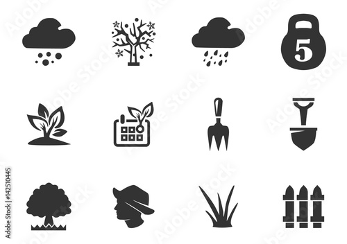 Farm icons set