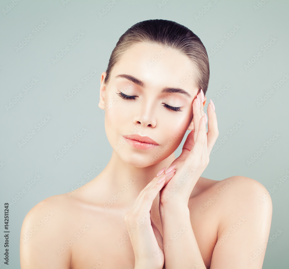 Spa Girl with Healthy Skin and Hands. Perfect Young Woman Spa Model Spa Girl with Healthy Skin and Hands. Perfect Young Woman Spa Model