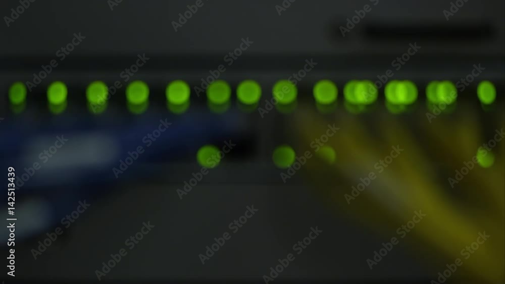 Out of focus view of lights blinking Out of focus view of lights blinking