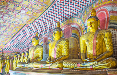 The statues of Lord Buddha in Dambulla photo