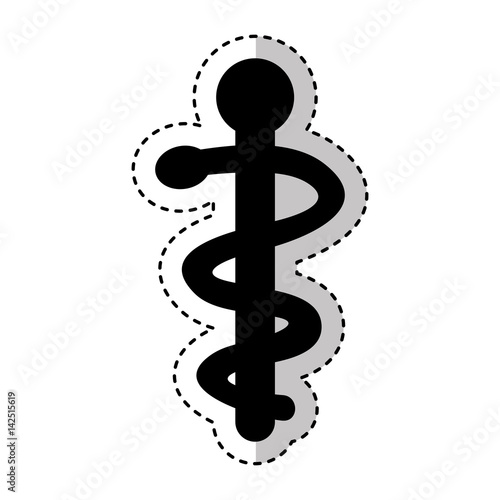 caduceus symbol isolated icon vector illustration design