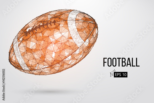 Silhouette of a footballl ball. Vector illustration photo