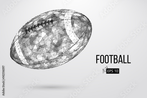 Silhouette of a footballl ball. Vector illustration photo