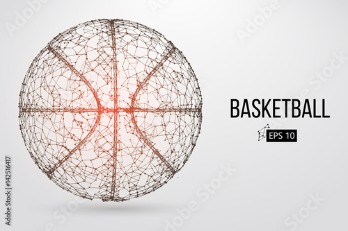 Silhouette of a basketball ball. Vector illustration