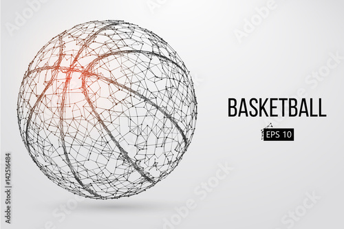 Silhouette of a basketball ball. Vector illustration