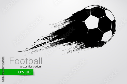 silhouette of a football ball. Vector illustration