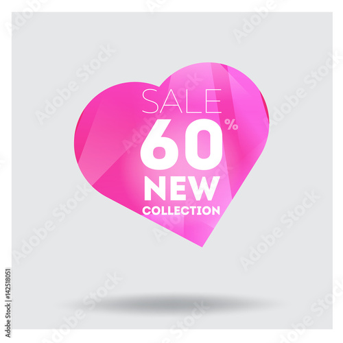 Big Sale Banner. Crystal. Vector Illustration