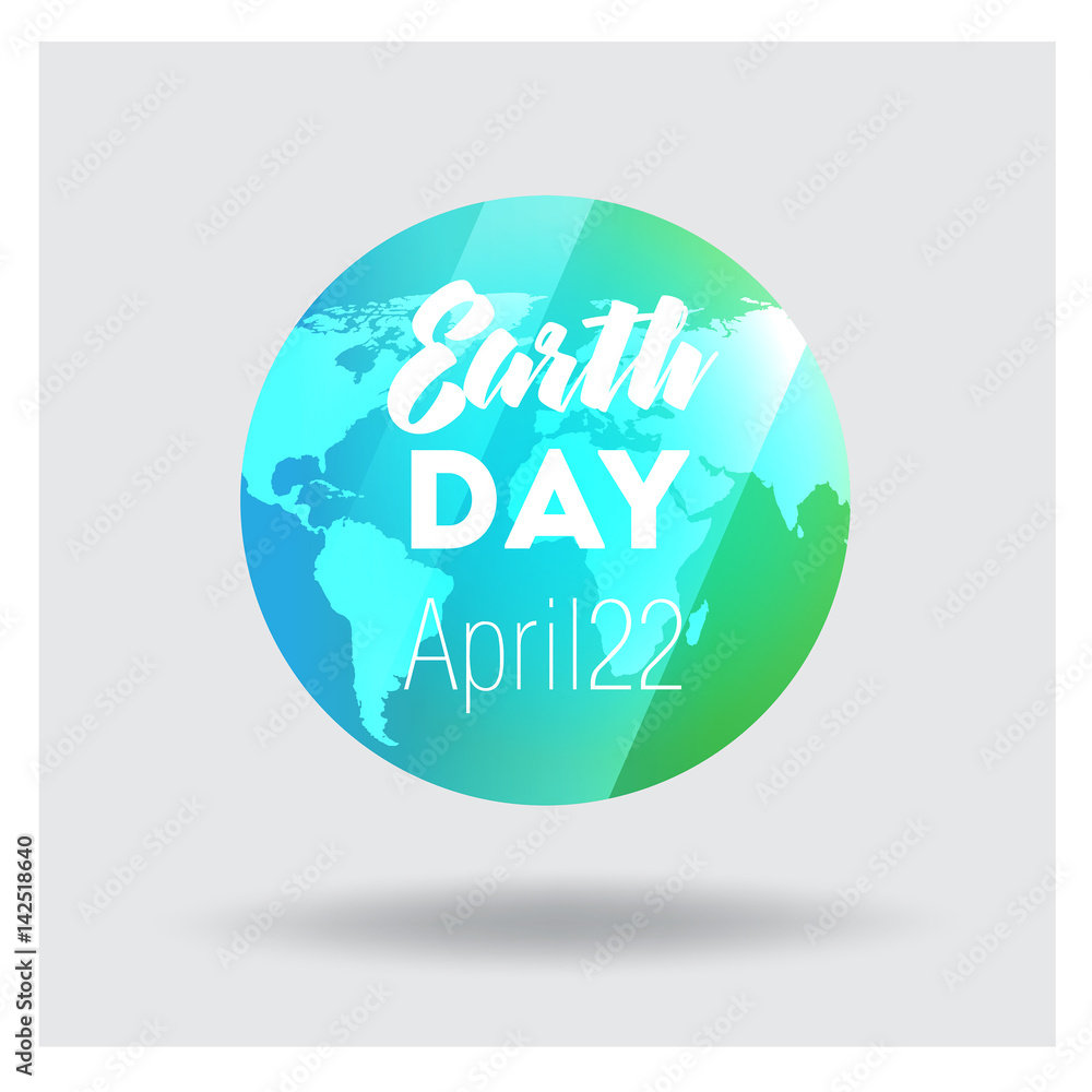 Vector Low Poly April 22 Earth Day Banner Vector Low Poly April 22 Earth Day Banner