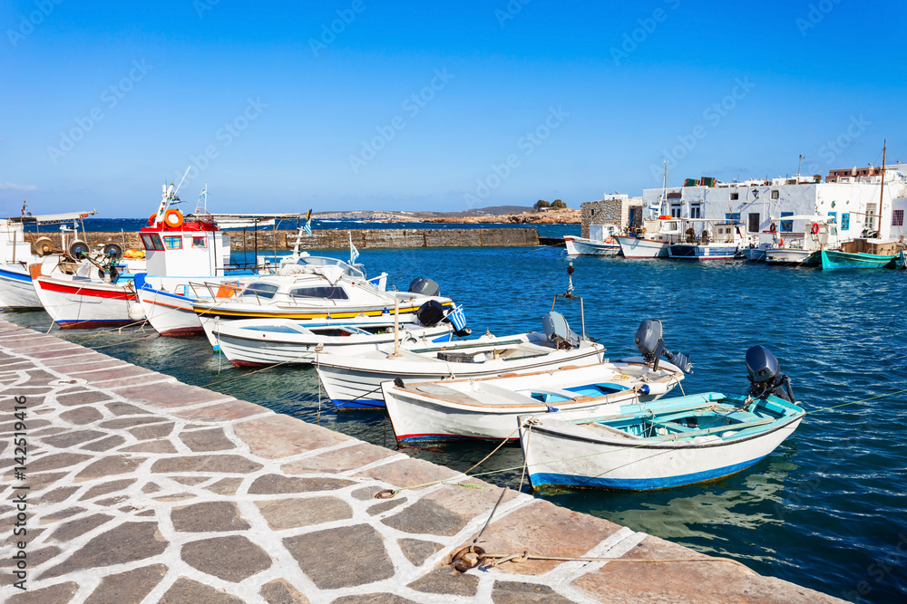 Boats in Paros port