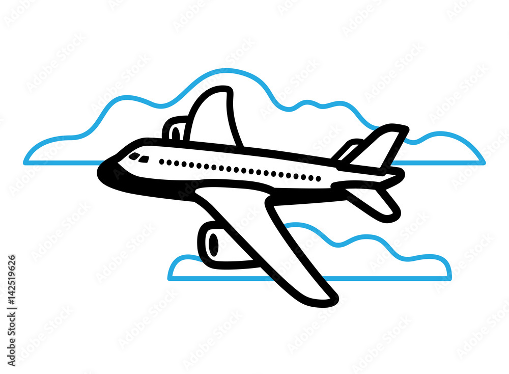 Fototapeta premium Cartoon Airplane