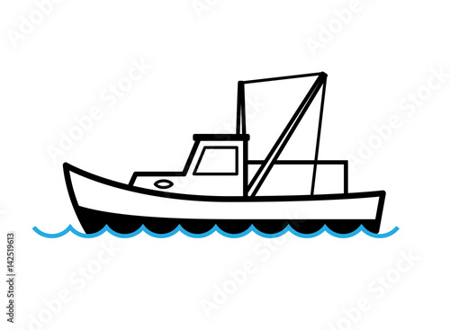 Fishing trawler boat