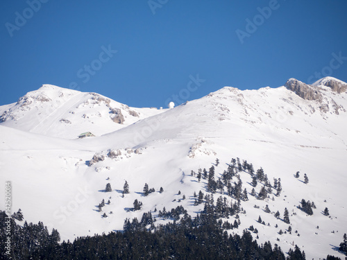 The top of the mountain Helmos in Kalavrita