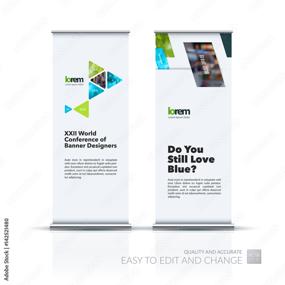 Abstract business vector set of modern roll Up Banner stand desi Abstract business vector set of modern roll Up Banner stand desi