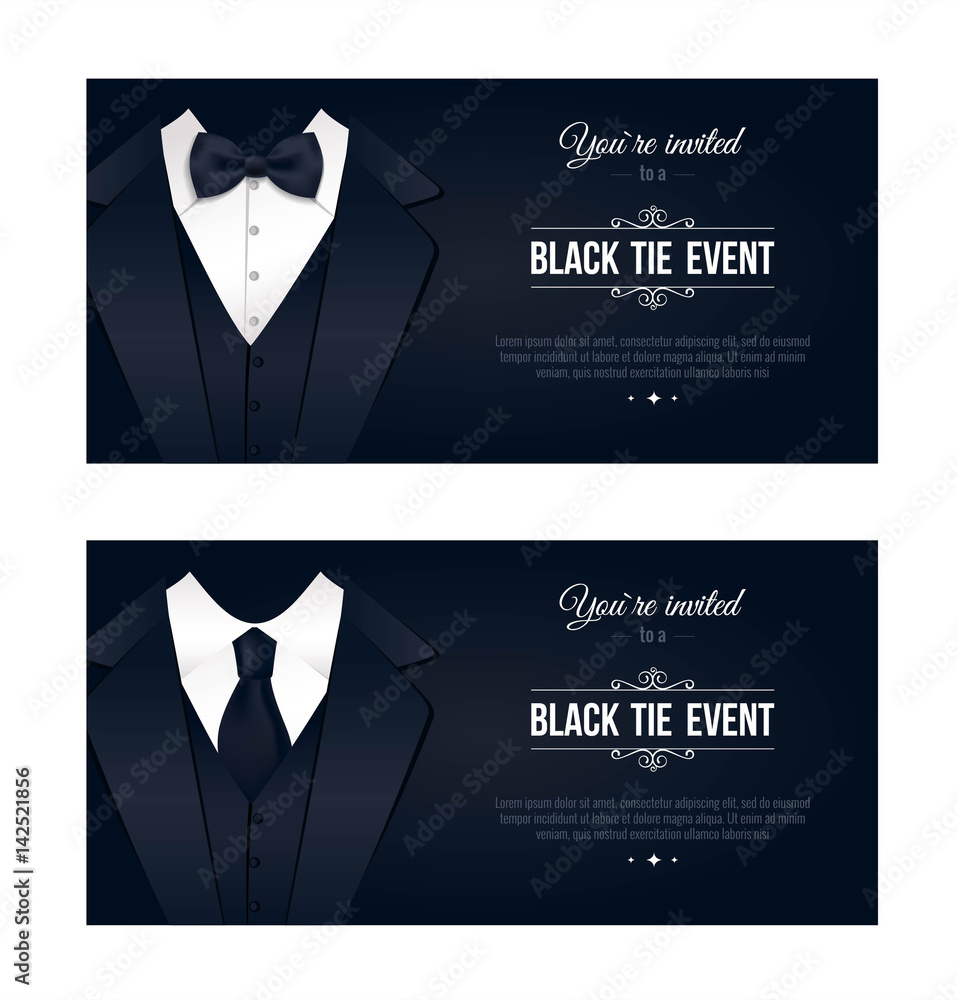 Black Tie Event Vector