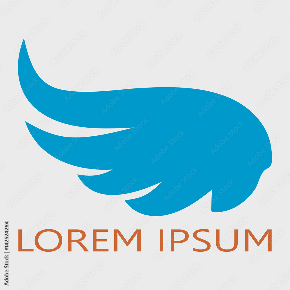 Obraz premium Abstract wing logotype.