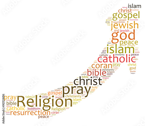 religion word cloud photo