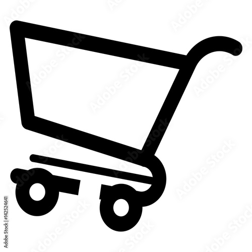 Isolated shopping cart