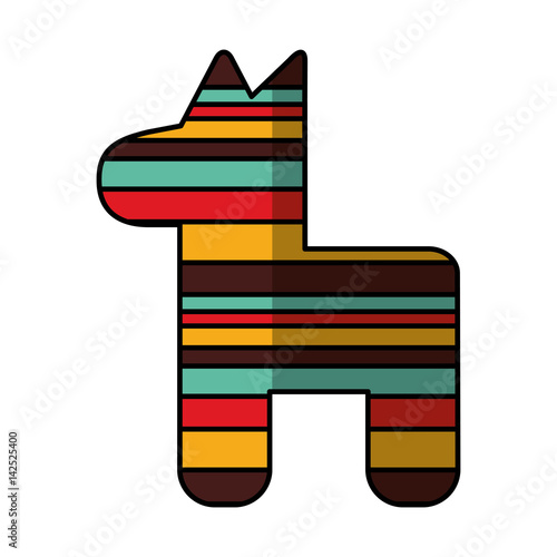 mexican pinata party icon vector illustration design