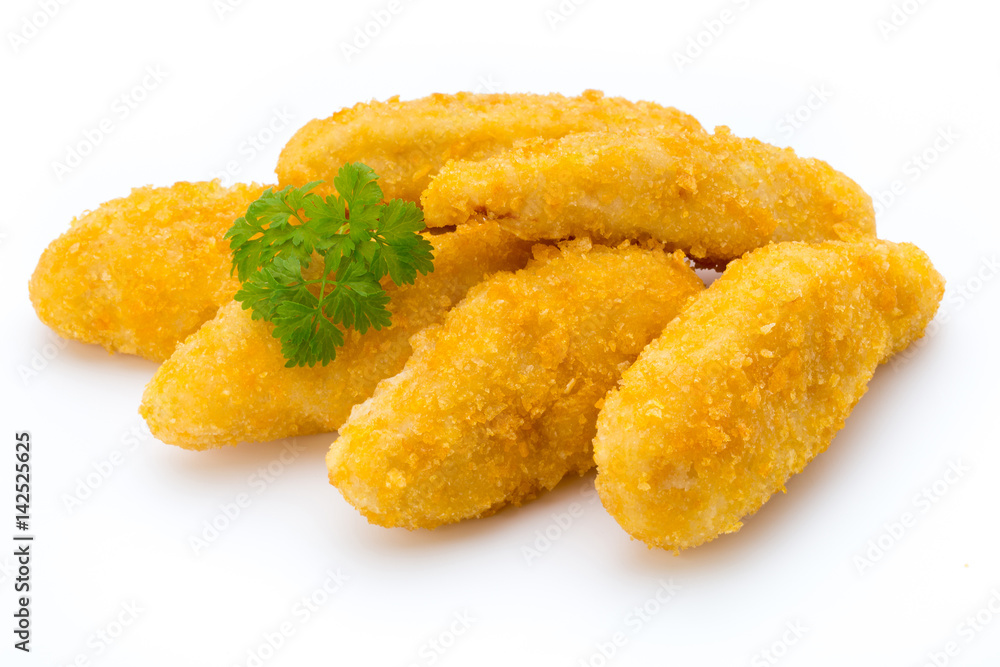 Nugget chiken on the white background. Nugget chiken on the white background.