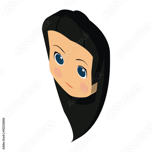 Isolated woman avatar